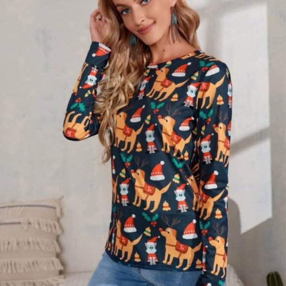 Ladies size Large Christmas shirt - Picture 2 of 8